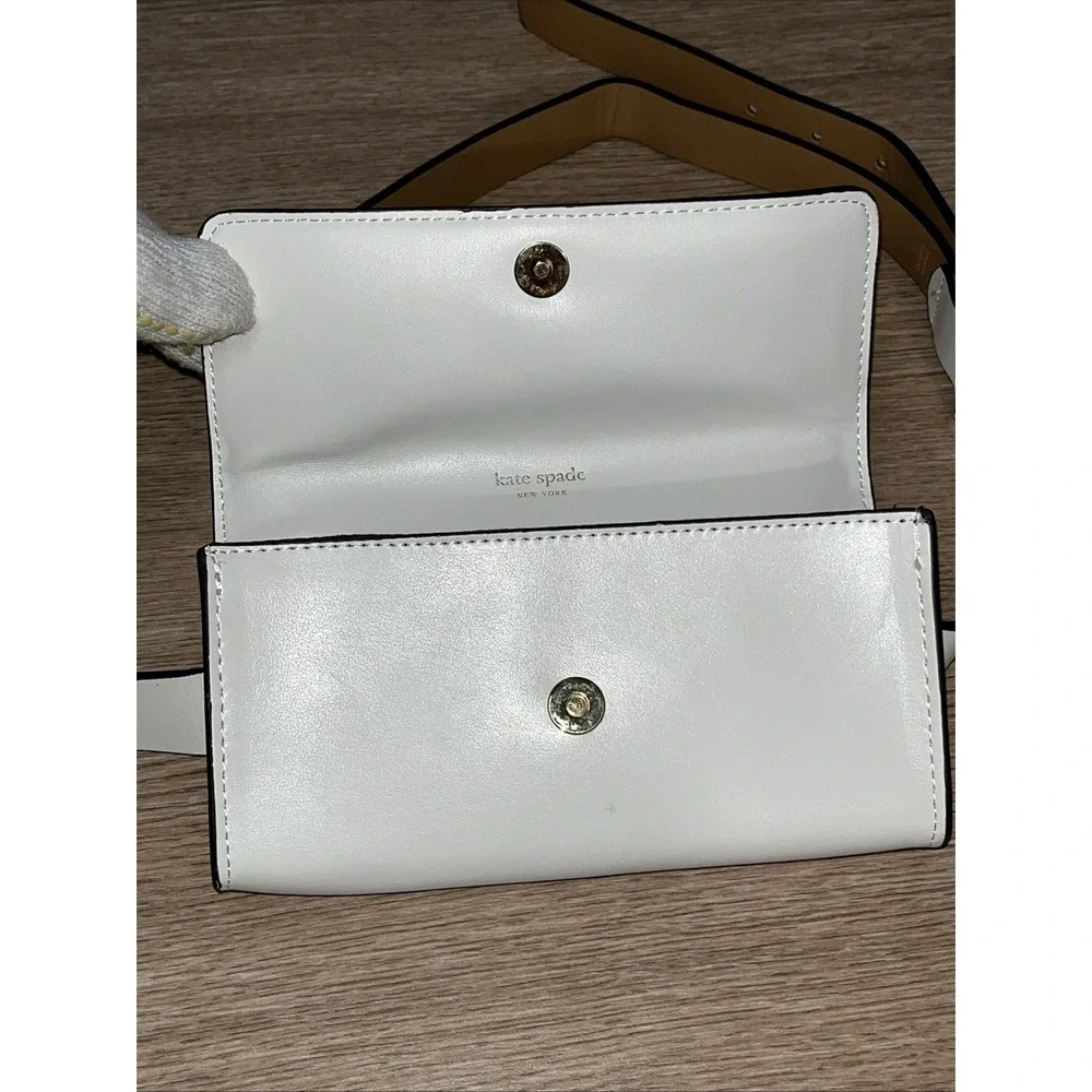 Kate Spade New York Belt Bag Phone Holder Bag Off-White Ivory Bow Coquette
